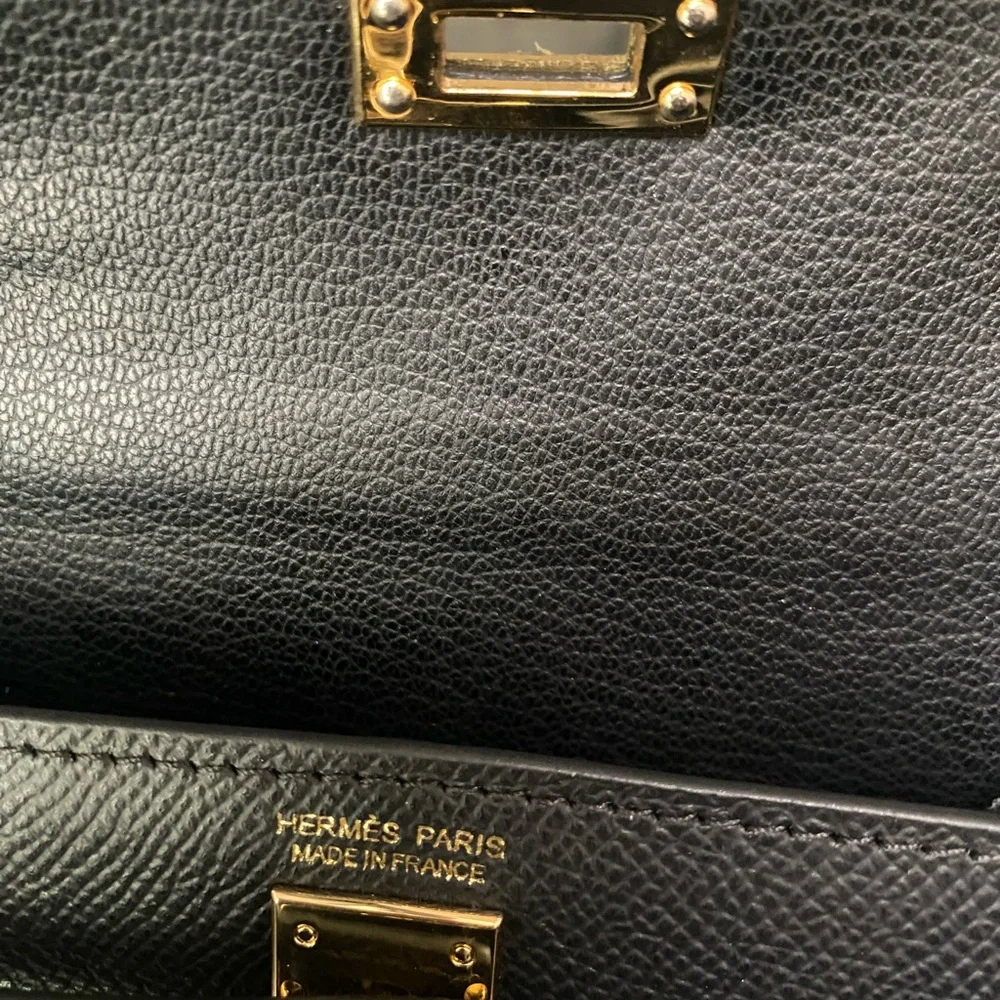 Hermès Mini Kelly (20cm) in black Epsom leather - Picture 5 of 16